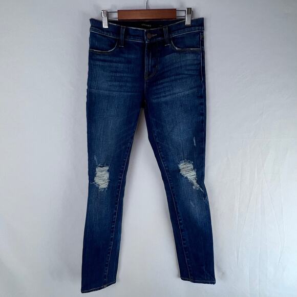 J Brand Women's Jeans Size 26 Skinny 620T178 Distress Stretch Blue Med Wash - Picture 1 of 8